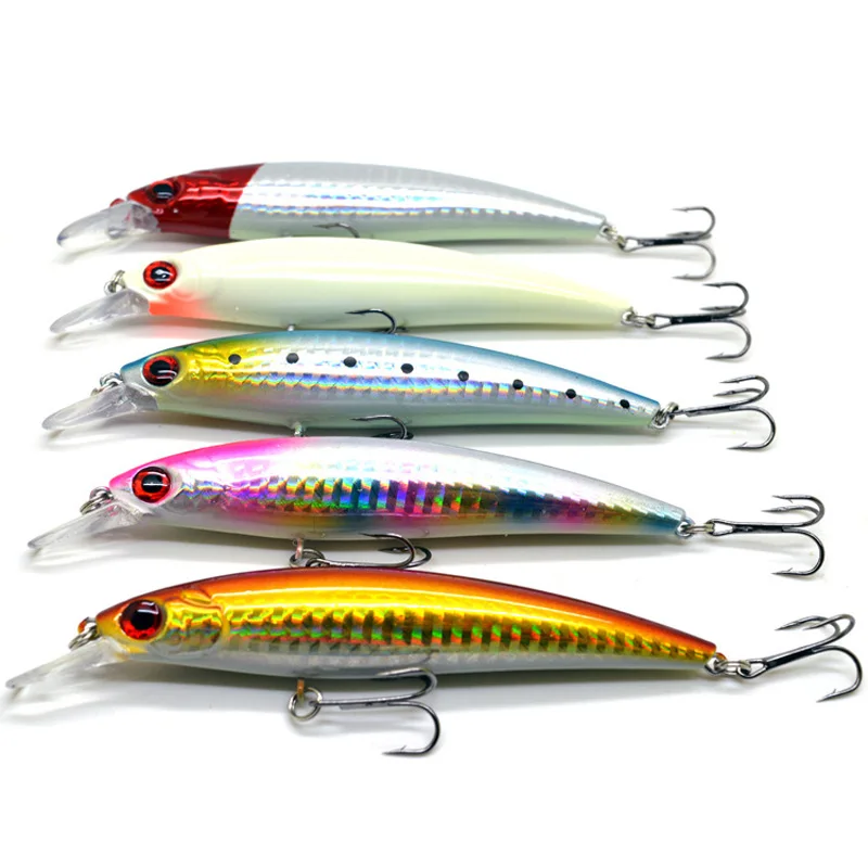 Long Range Cast Minnow Fishing Lure 11cm 13.5g Inner Laser Hard Artificial Lures Bait 1 Piece SALE