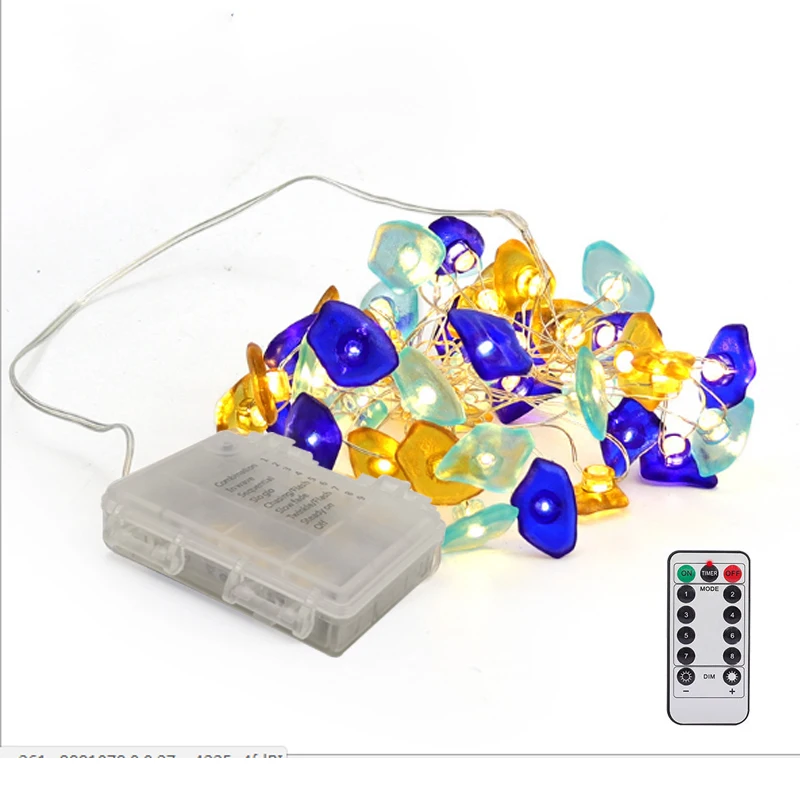 LED String lights 2M Christmas Fairy light Silver Wire Garland Battery Powered with Remote Controller Wedding Party Decoration