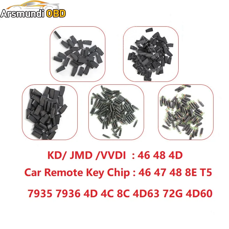 Car Remote Key Blank Chip 46 47 48 8E T5 7935 7936 4D 4C 8C 4D63 72G 4D60 KD JMD VVDI 46 48 4D King Copy Chip Cloner