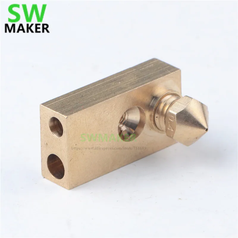 Ultimaker2 UM2 +Extended Olsson hotend kit heater block + 0.4mm nozzle detachable brass head split brass head 1.75/3mm