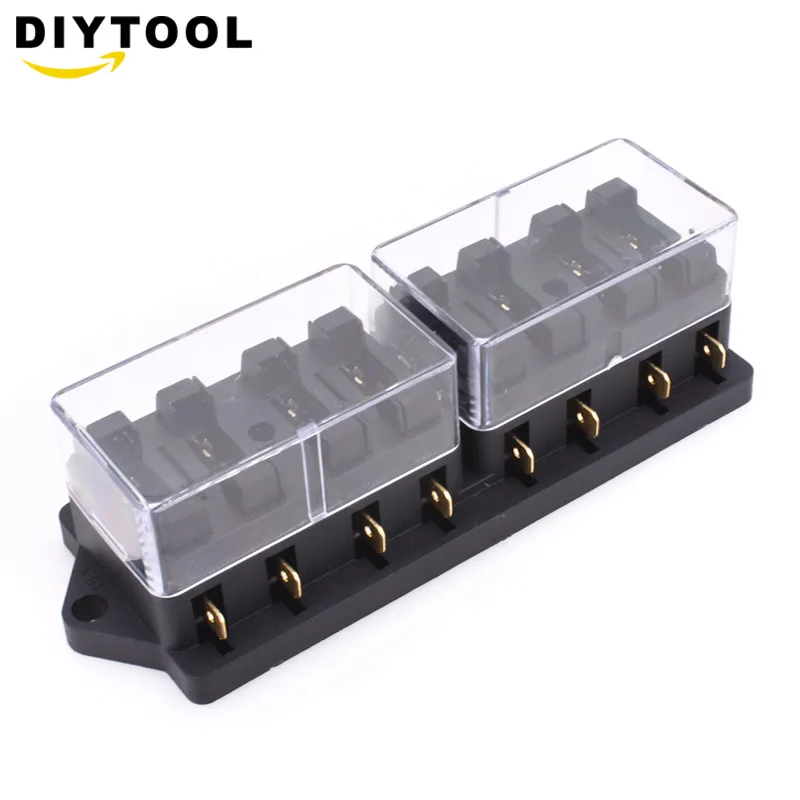 8 Way Fuse Box Block Fuse Holder Box Car Vehicle Circuit Automotive Blade 12V Car Fuse Accessory Tool