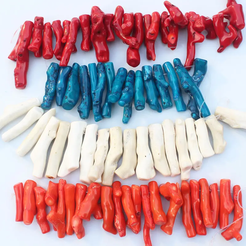 Natural Coral 8-50mm Freeform, Red , Blue ,Orange , White , 8