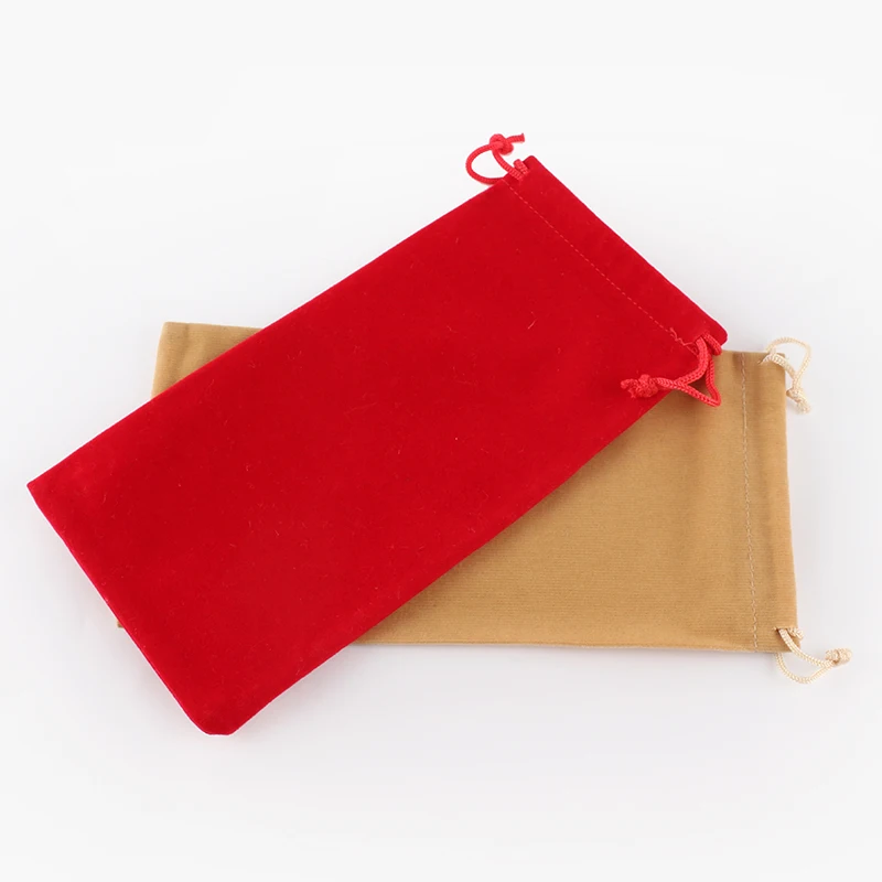 50pcs/lot Drawstring Velvet Pouches For Perfume Bottle Phone Christmas Gift Packaging Bags 8*17 10*20 10*25 10*30cm Custom Logo