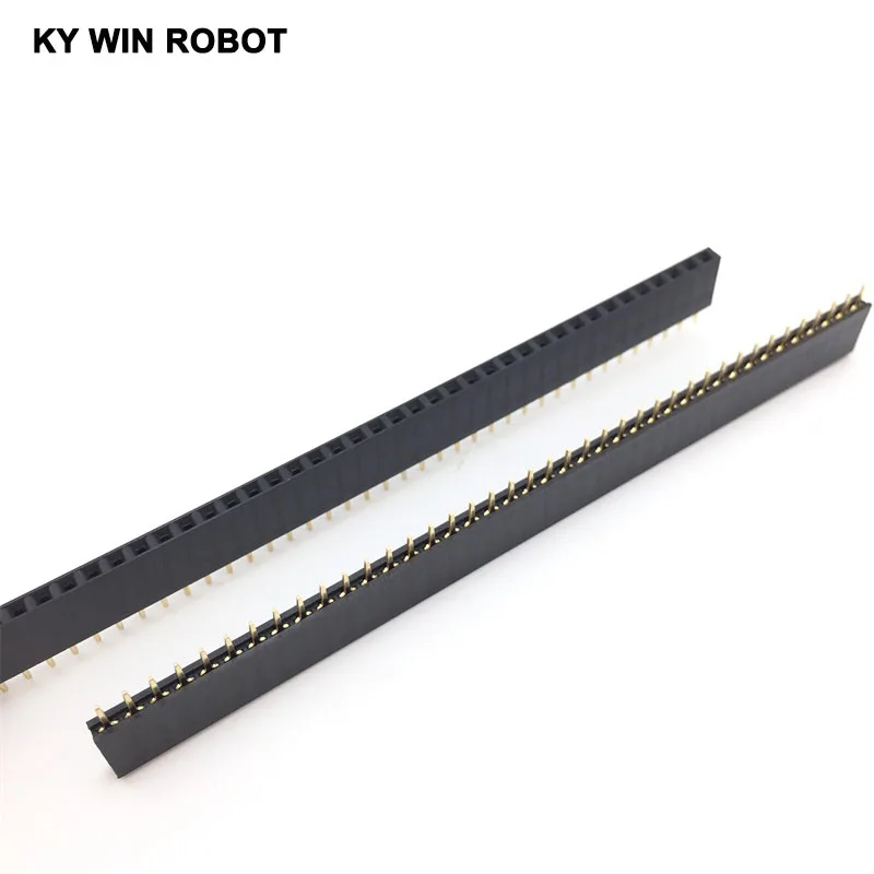 10PCS 1X40 PIN Single Row Straight Female PIN Header 2.54MM Pitch Strip Connector Socket 140 40p 40Pin 40 PIN FOR PCB arduino