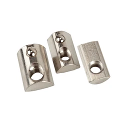 Aluminum Extrusion Profile 2020 3030 4040 4545 CNC M4 M5 M6 M8 Half Round Elasticity Spring Nut Ball Nut,20pcs or 50pcs Optional