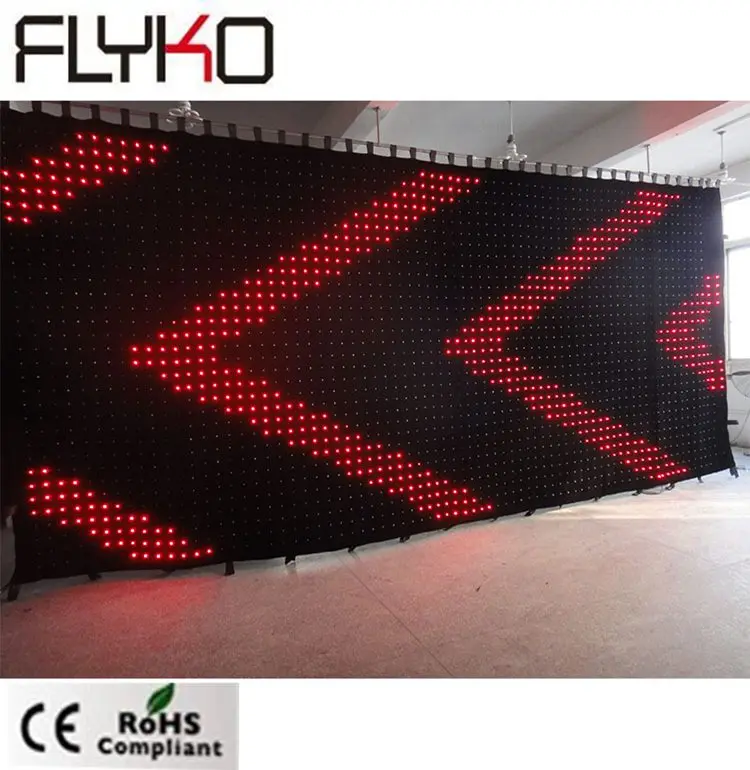 10ft x 23ft commercial advertising display led Dj stage vision curtain P9