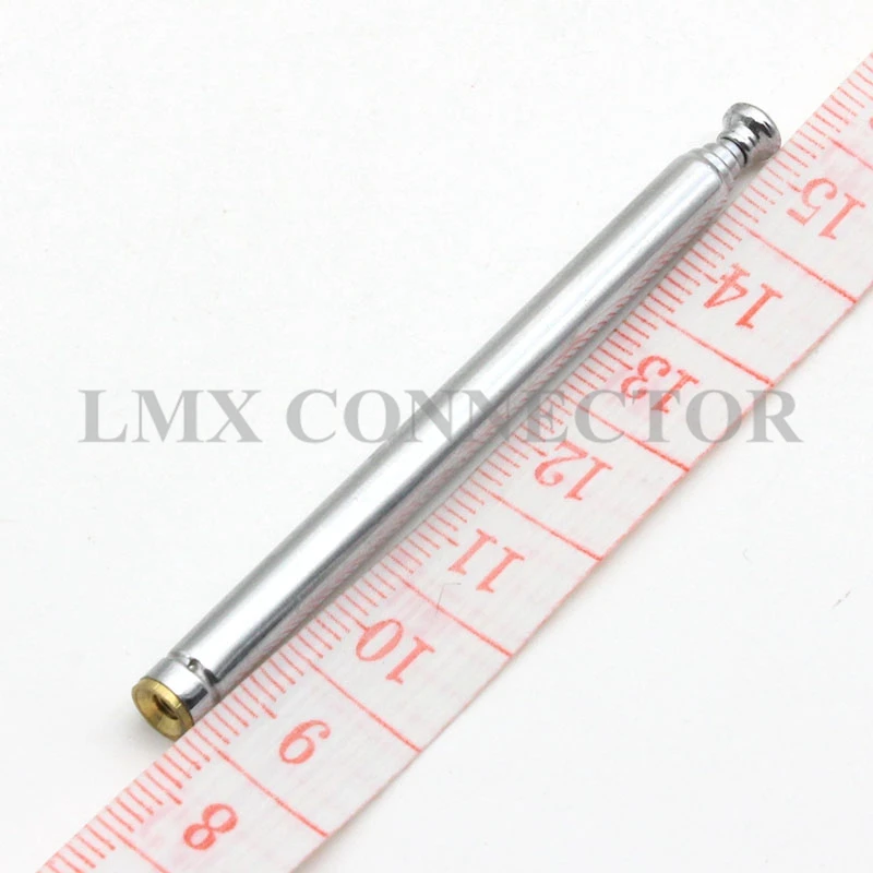 5PCS 240mm Length Metal Rod Sections Telescopic Antenna 52-60  Aerial Inside Thread 5 Sections For Controller Antenna Radio Audi