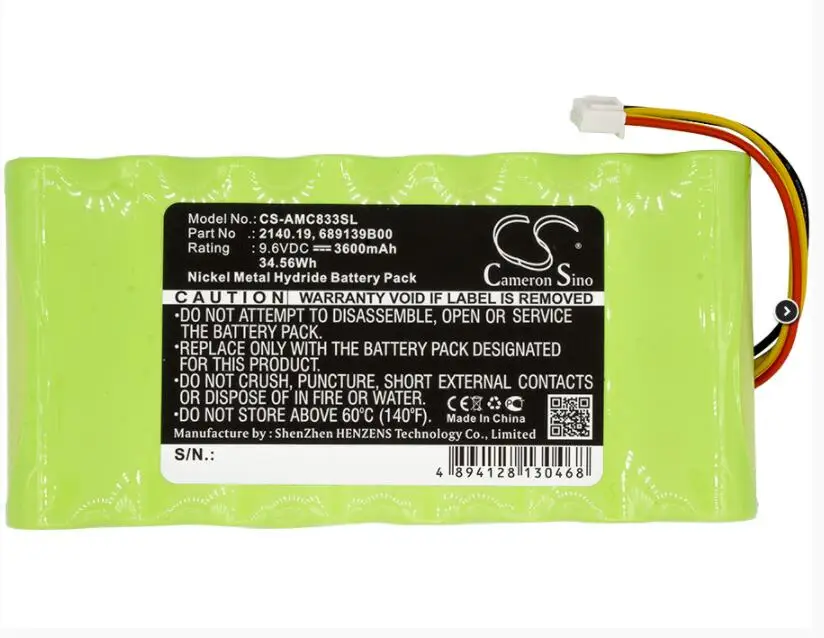 Cameron Sino 3600mAh battery for AMC 3945/3945-B 8333 8335 8336 8435 CA6116 CA6550 CA6555 OX Oscilloscopes 2140.19 689139B00