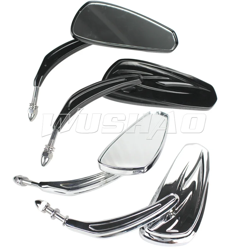 Motorcycle Rear View Side Mirrors For Harley Dyna CVO Softail Electra Glide Road King Fat Boy Low Rider FXDL Sportster 1200 883