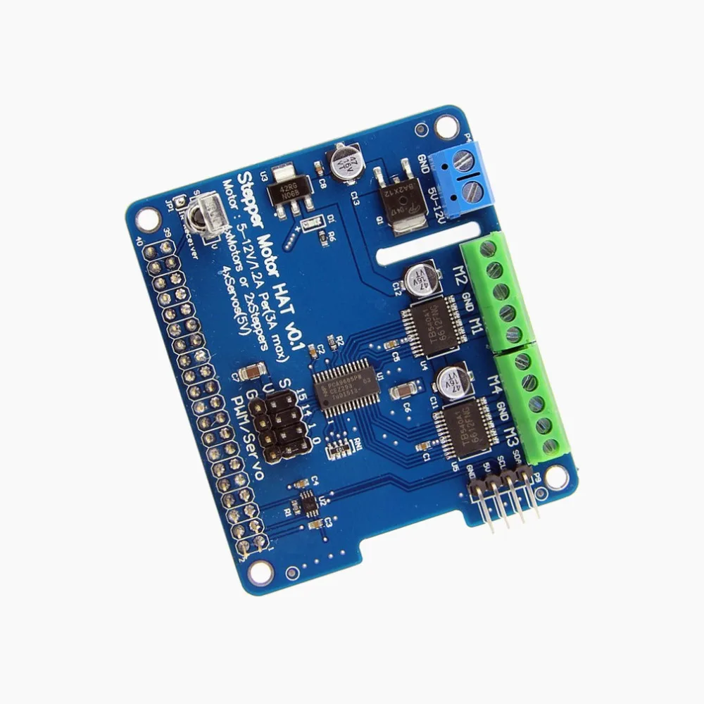 New Stepper Motor HAT Stepper Motor/Servo/Motor Driver IR Extension Board for Raspberry Pi 3 B+ 2B