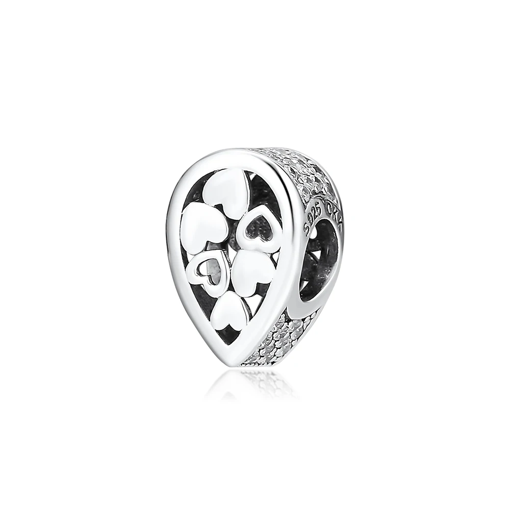 

DIY Fits for Pandora Charms Bracelets Radiant Teardrop Love Beads 100% 925 Sterling-Silver-Jewelry Free Shipping