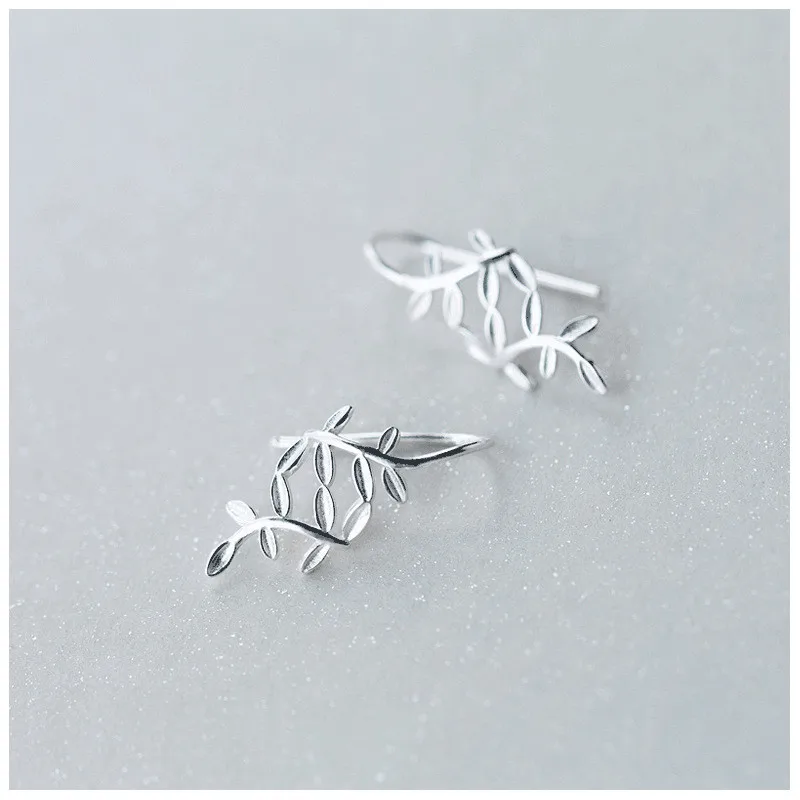 INZATT Real 925 Sterling Silver Leaves Bohemia Dangle Drop Earrings For Women Party Fashion Jewelry Pendientes Mujer Moda 2018