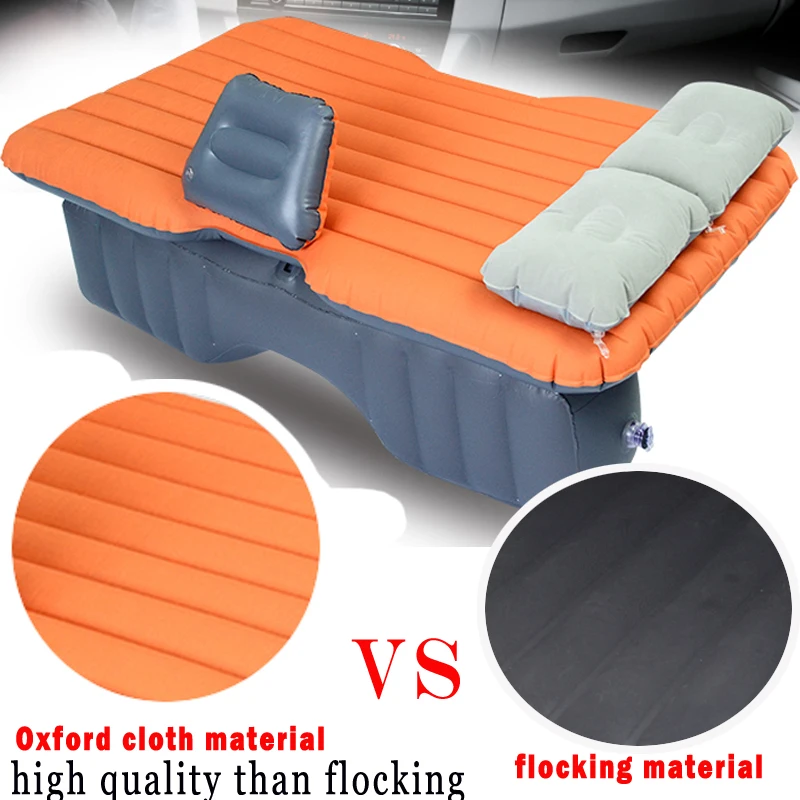 12V Pump Inflatable Mattress Car Back Seat Cover Air Mattress Travel Bed Portable Inflatable Camping Pad car sex bed travel