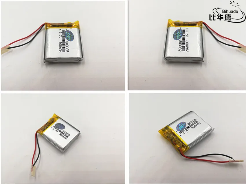 1 قطعة/الوحدة نوعية جيدة 3.7 فولت ، 900 مللي أمبير ، 803035 بوليمر ليثيوم أيون/بطارية ليثيوم أيون لعبة ، بنك الطاقة ، غس ، mp3 ، mp4