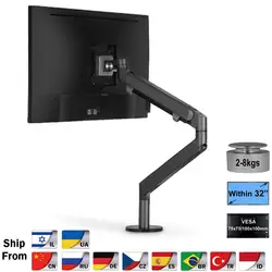 Hyvarwey OZ-1 Aluminum Height Adjustable 17-32 inch Monitor Holder Desk Stand Single Arm Gas Spring Monitor Mount Bracket