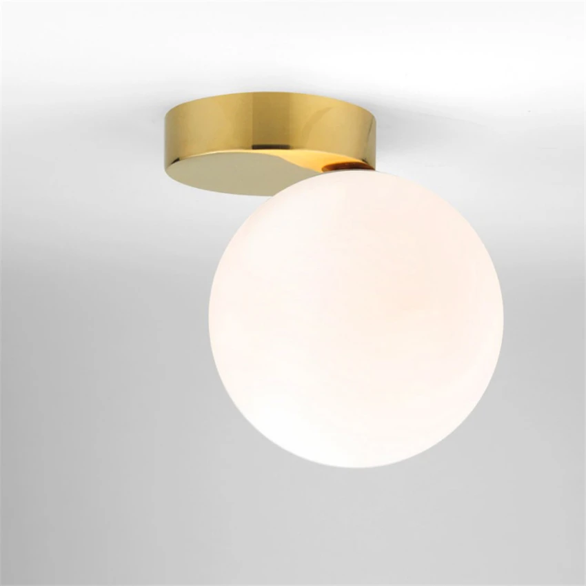 

Nordic Post Modern Ball Ceiling Lights Bedside Wall Ceiling Lamps Study Hall Aisle Bedroom Restaurant Glass Shade Deco Lighting