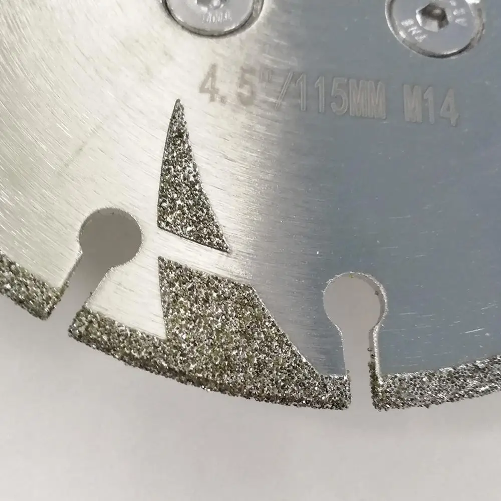 SHDIATOOL-disco de corte y molienda de diamante recubierto de 4,5 ", brida M14 con protección, hoja de diamante galvanizado de 115MM, 2 uds.