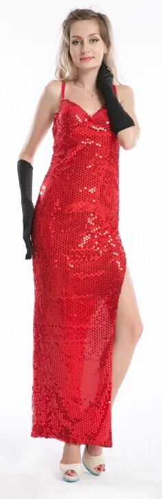 Jessica Rabbit Costume Sequin Dress Fancy Dress Outfit