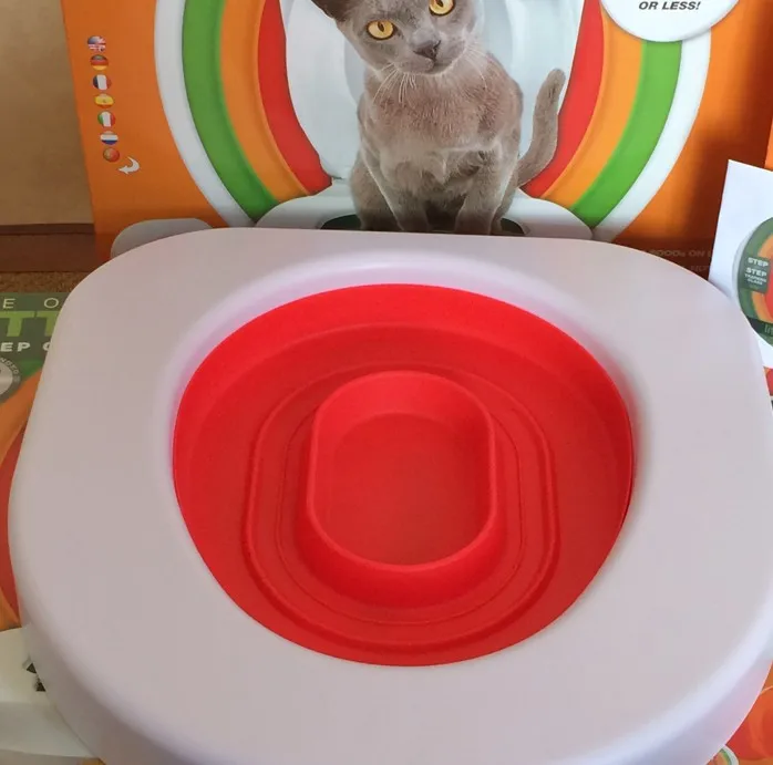 Imagem -04 - Passo Gato Toalete Kit Sistema de Treinamento Plástico Colorido Formação Queakly Fácil de Usar wc Humano Semanas ou Menos Suprimentos para Animais de Estimação 3