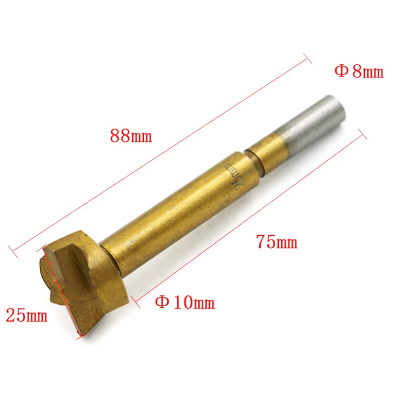 

Woodworkers Cemented carbide 25mm Cutting Dia Hinge Boring Drill Bit Woodworking Hole Saw Wood Cutter Golden Hole Saw