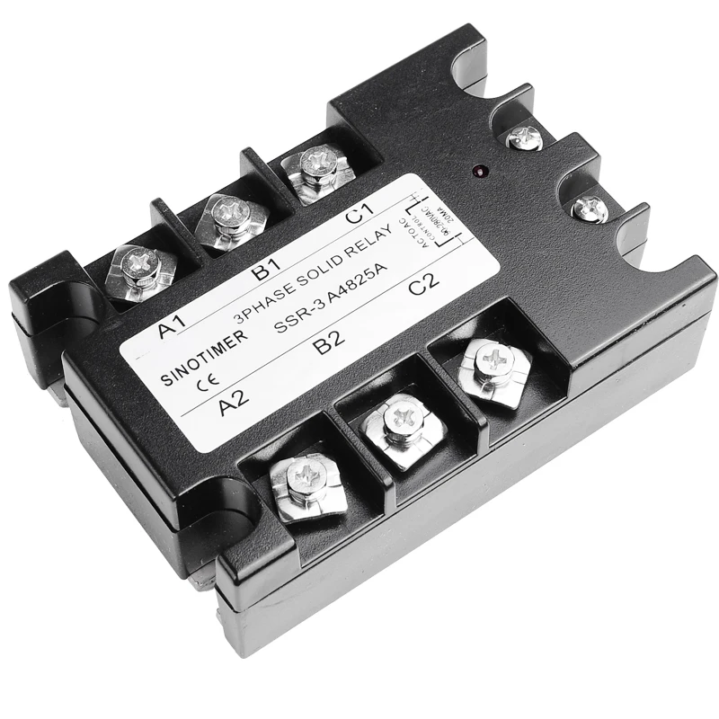 SSR 3 Phase Solid State Relay 25A SSR-25 AC to AC Solid State Relay SSR Relay Three Phase SSR 25A Rele