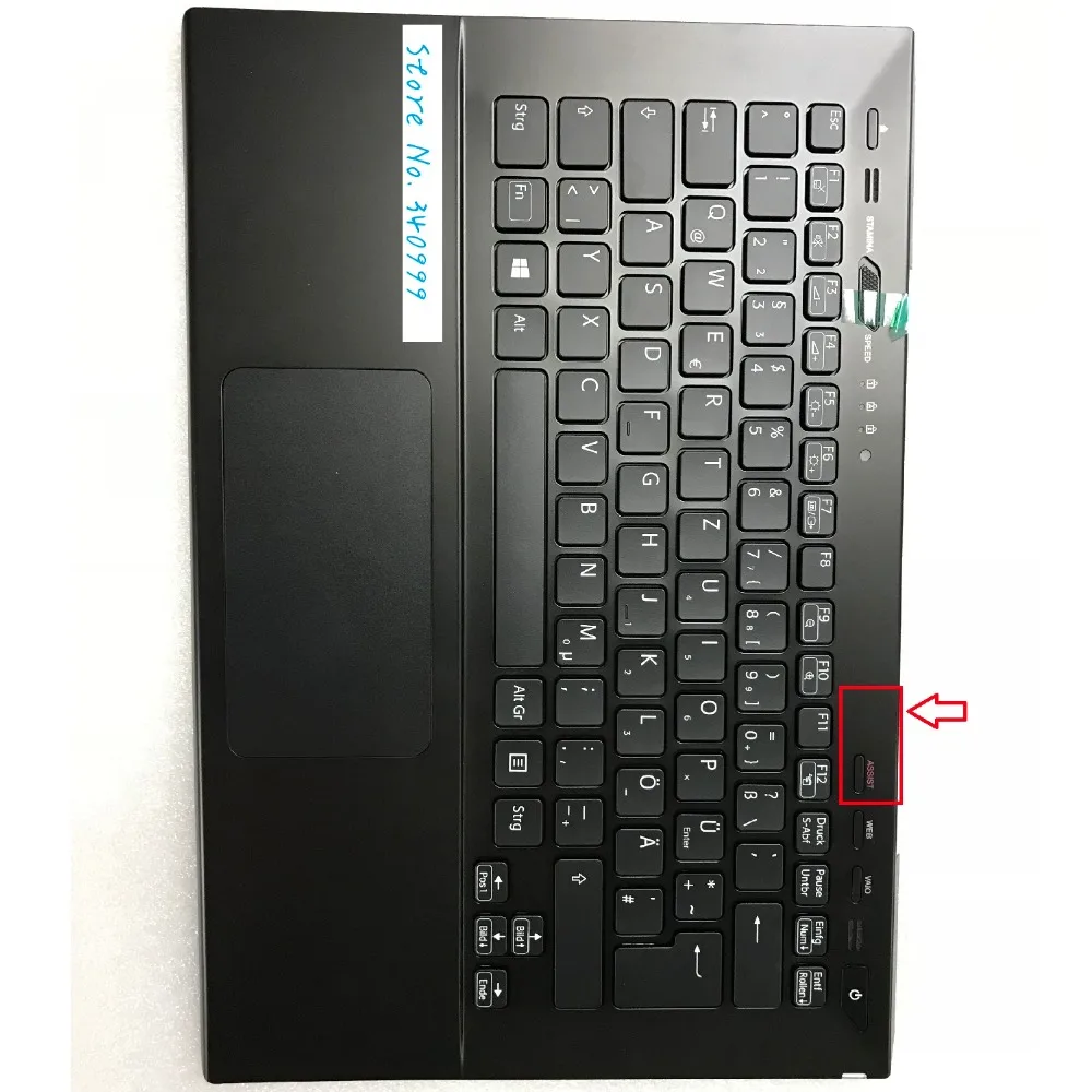 Tastatur for sony Vaio SVS13AA11M SVS13A1C5E SVS1313A4E SVS131E22M Palmrest cover case backlit Germany Keyboard