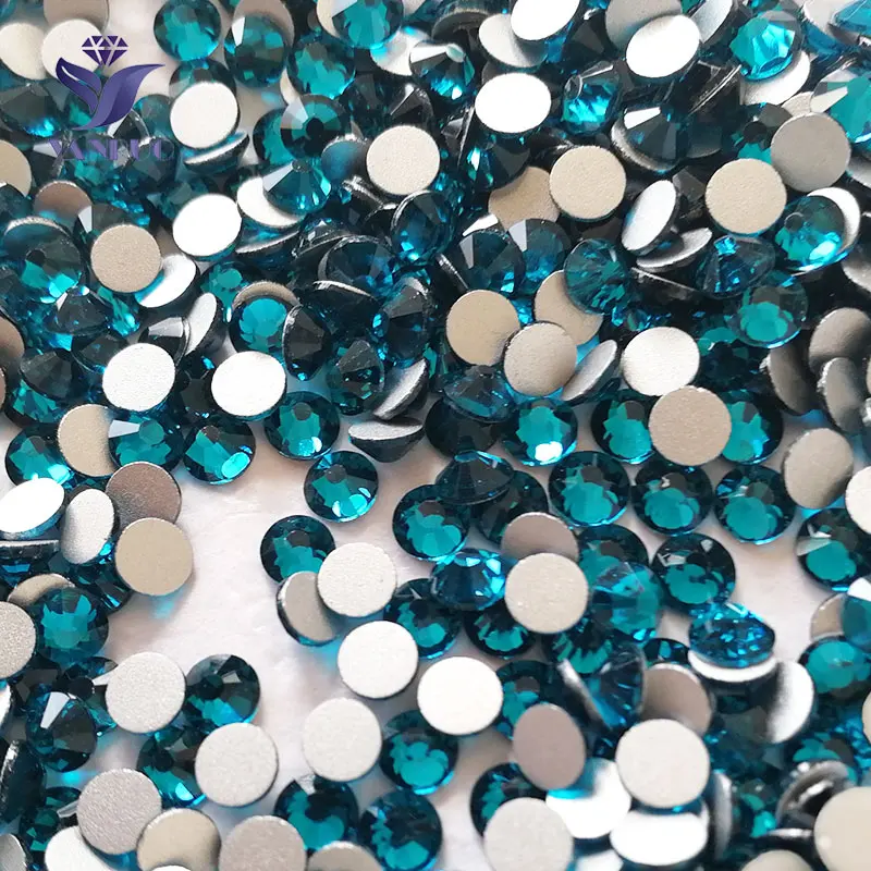 YANRUO 2058NoHF SS3-SS34 Blauer Zirkon-Charm, nicht heißklebende Kristall-Nagelkunst-DIY-Strasssteine, Applikation für Kleidung. – Detail 1