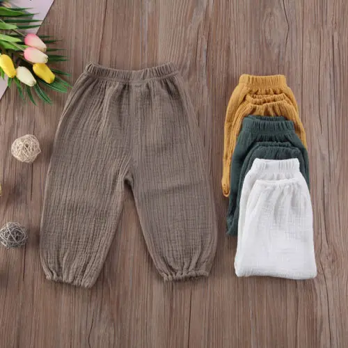 Cute Kids Baby Bottoms Trousers Legging Pants Wrinkled Vintage Bloomers Lettes Trousers Leggings Pants Baby Clothes