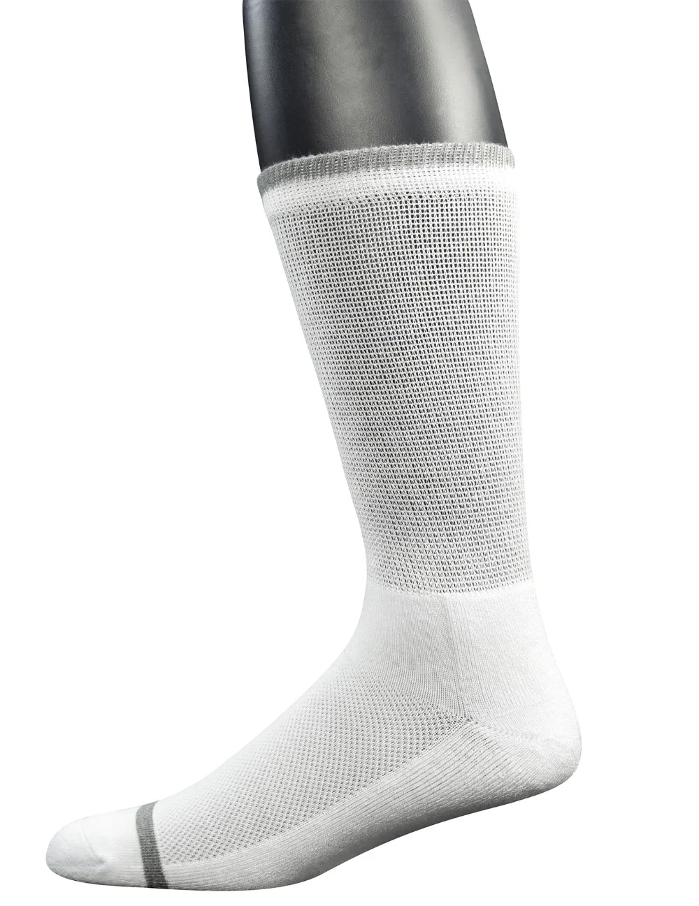 Men's 4 Pairs Bamboo Diabetic Crew Socks with Seamless Toe and Cushion Sole