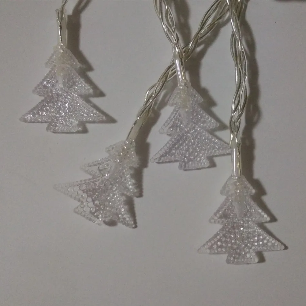 Yiyang LED String 3M 30LED String Lampu Dioperasikan Pohon Natal Bentuk LED Peri Xmas String Lampu Multi-Warna Luces