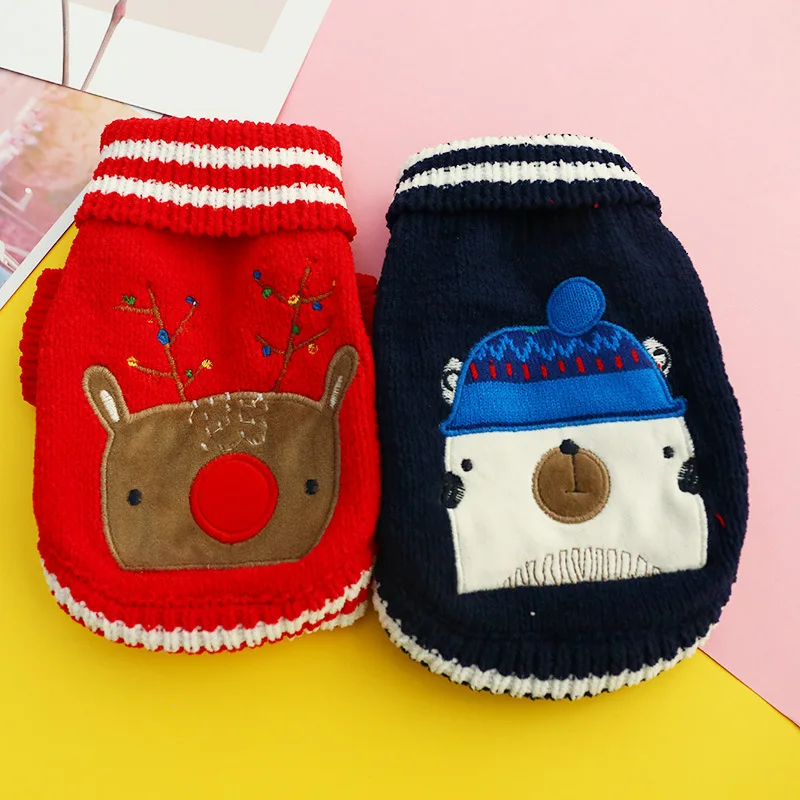 

2018 Autumn and Winter Pet Dog Clothes Coats Animal Sweaters Jacket Soft Thicken Warm Puppy For Small Dog Clothes Products