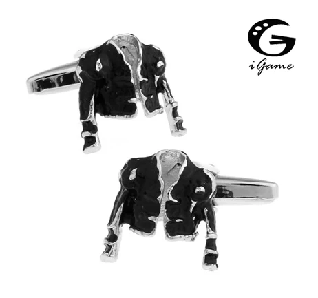 IGame-Torero Bully Jacket Design Abotoaduras, cor preta, Material de latão, Cool Cuff Links, atacado, qualidade