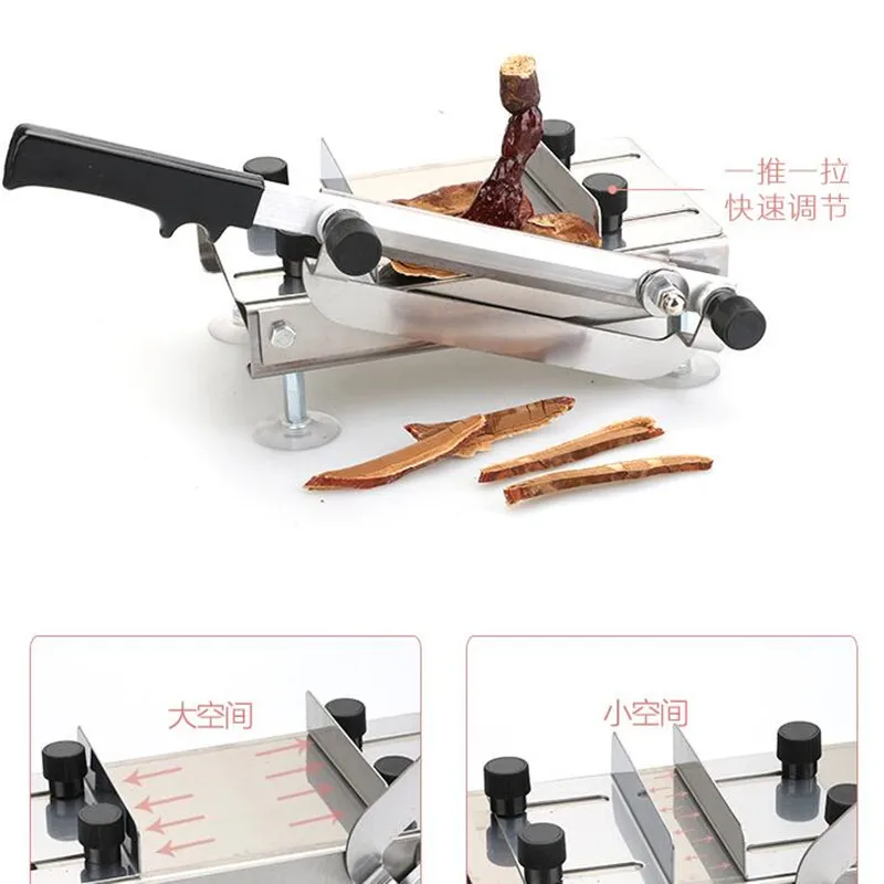 Tagliatrice del torrone della torta della gelatina affettatrice cinese della medicina di erbe robot da cucina affettatrice manuale della verdura della frutta dell'acciaio inossidabile