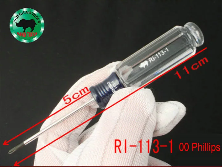 Japan RHINO Repair Tools RI-113-1 2.0mm Phillips PH00*50mm Screwdriver High Carbon Steel Magnetic Precision For Repairing Mobile