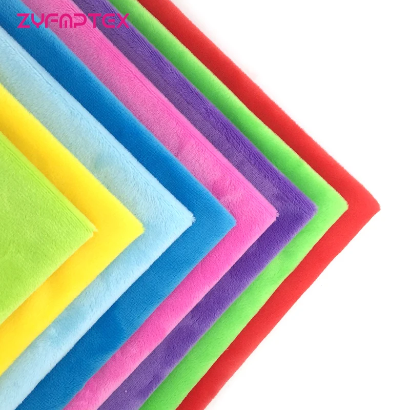 ZYFMPTEX 8pcs 45x50cm Exceed Soft Polyester Plush fabric DIY Toys Blanket Clothing In Material Patchwork Cloth Warm Fabric