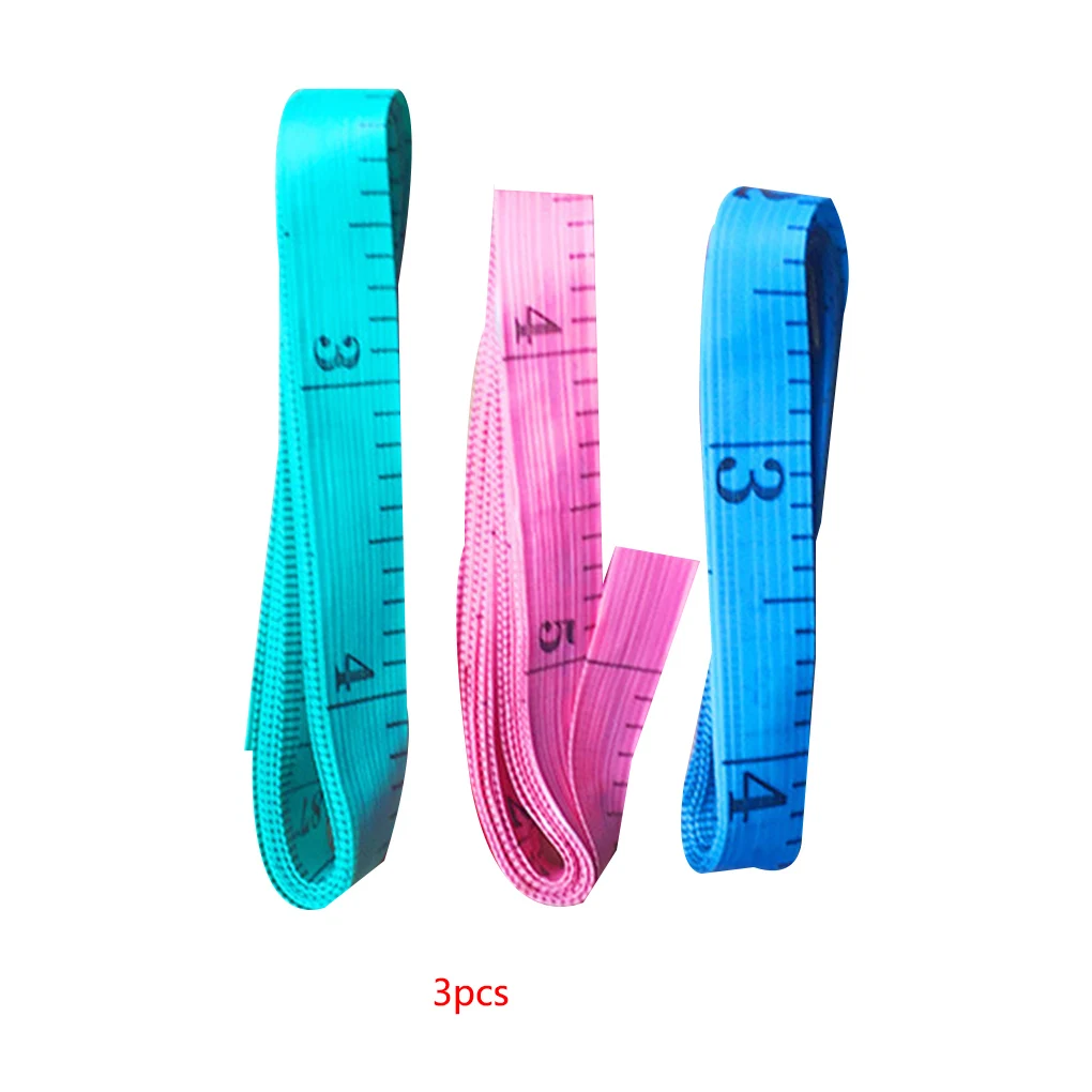 3pcs Colorful Soft Ruler Tape Sewing Tailor Measurement Tool Centimeter