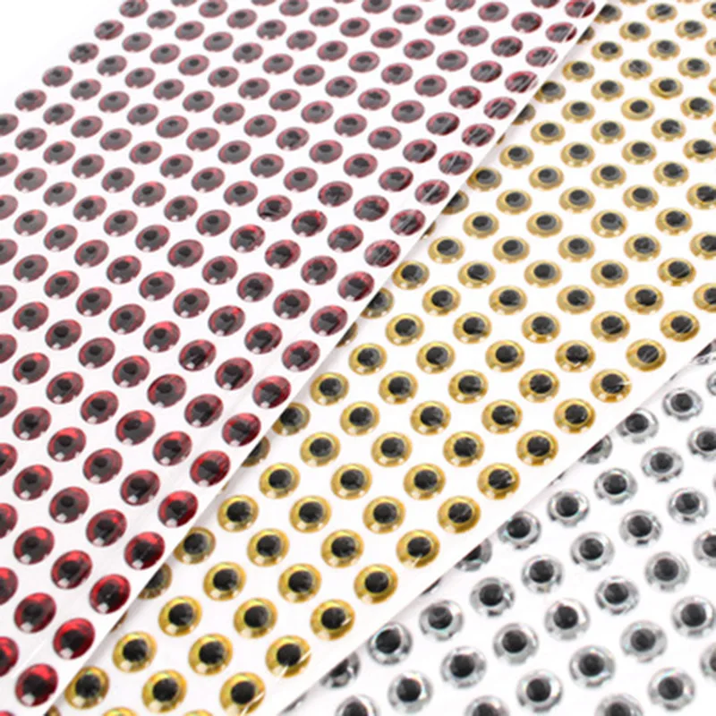100 adet/grup balıkçılık cazibesi gözler holografik 3D 3mm 4mm 5mm 6mm simülasyon sinek balıkçılık Minnow yapay balık DIY göz olta takımı