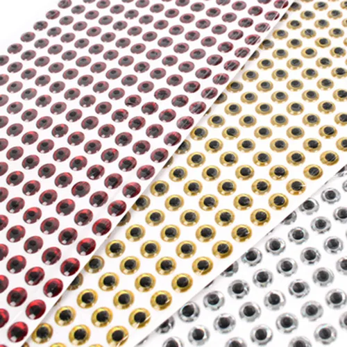 Imagen 2 del producto 100 unids/lote señuelo de pesca ojos holográficos 3D 3mm 4mm 5mm 6mm simulación pesca con mosca pececillo pez Artificial DIY aparejos de pesca ocular