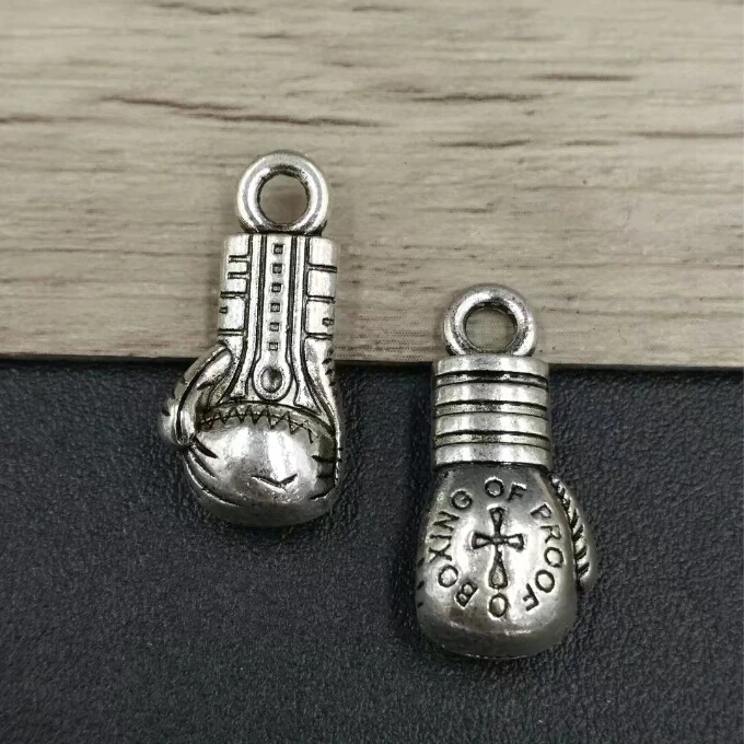 Vintage Boxing gloves, dumbbells, boxing gloves Charms Pendants Fit Jewelry Making Craft DIY Accessories  C102