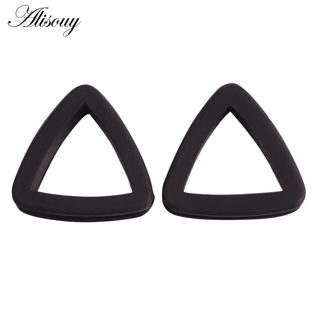 Alisouy 1 pair Ear plugs Triangle Thin Silicone Flexible Body piercing Jewelry Tunnel Plugs Ear Tunnels Hollow Ear stretcher