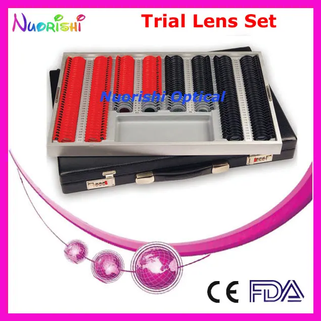 

266L-SL 268pcs Classic Optometry Trial Lens Set Case Plastic Color Rim Leather Case Packed Lowest Shipping Costs !