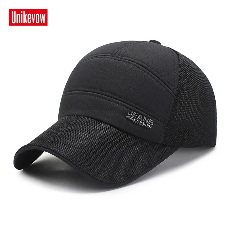 

UNIKEVOW High quality Mesh Baseball Cap Unisex Sports Leisure Hats Jeans Sport Cap For Men Hip Hop Hats quick dry cap