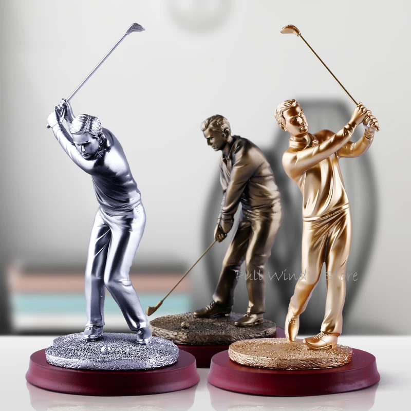 Exquisite Golfer statue Home decorations Lifelike golf action figures Decoration Business gifts