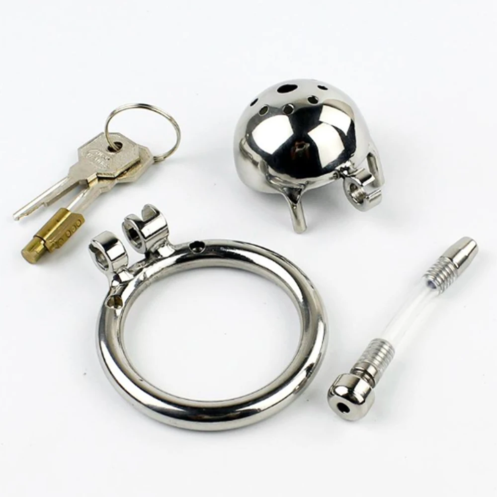 NEW Super Small Male Chastity Cage With Removable Urethral Sounds Spiked Ring Stainless Steel Chastity Device For Men Cock Belt