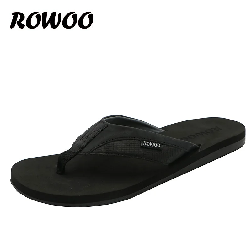 2024 New Arrival Men Flip Flops Summer Fashionable Slippers Non-Slip Sandals PU Leather Soft Footwear Comfortable Wholesale