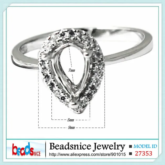 Beadsnice ID27353 2014 new arrival popular 925 silver rings for women elegant forever wedding engagement setting semi ring mount