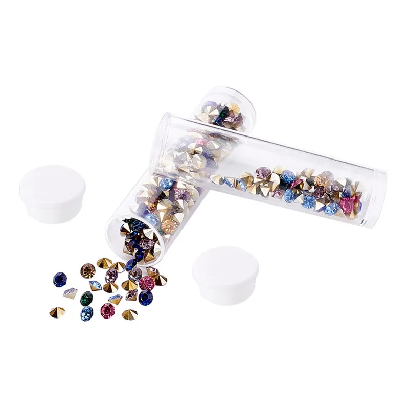 50~100pcs Plastic Clear Tube Bead Containers Bottle Jar Storage Jewelry display 55x15mm F60