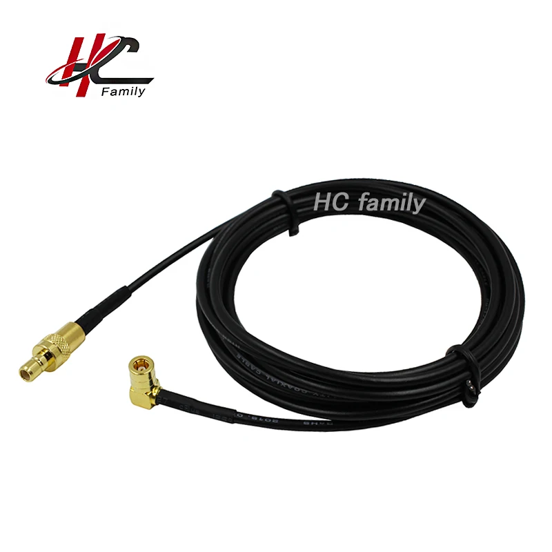 3m 118in right angle SMB Female jack Connector To straight SMB Male Plug Connector RG174 PIGTAIL Cable