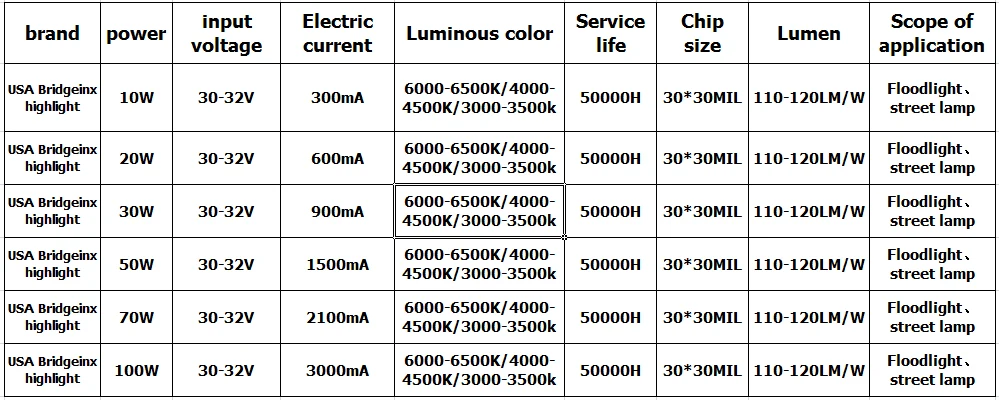 Beleuchtungszubehör LED-Lampenperlen COB Integrierter Chip 10W 20W 30W 50W 100W Glühbirne RGB für Flutlicht-Taschenlampen-Notbeleuchtung – Detail 15