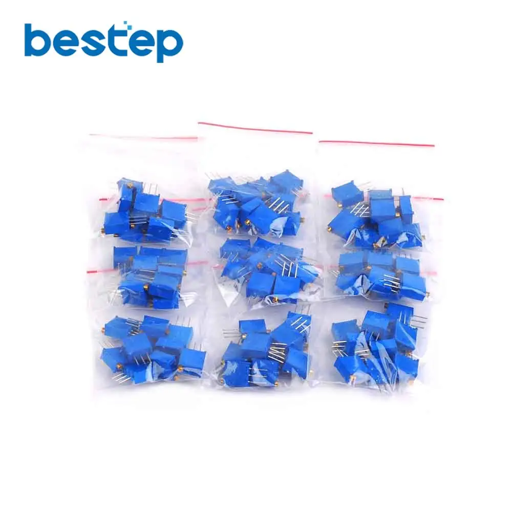 90PCS 9 values each 10pcs 3296 Variable Resistors Potentiometer W101 W102 W103 W104(100ohm-500K)